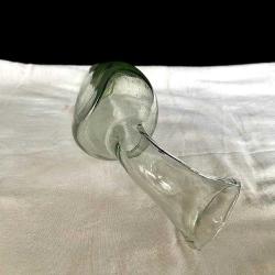 1940 Antika El Yapımı Üfleme Cam Lazımlık