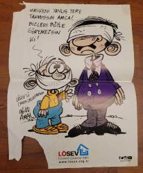 AVANAK AVNİ'Lİ LÖSEV AFİŞİ. DUVARDAN ALINDI. KOLEKSİYONLUK.