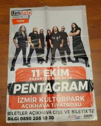 LOT.12 » PENTAGRAM KONSER AFİŞİ. NADİR. DUVARDAN ALINDI.