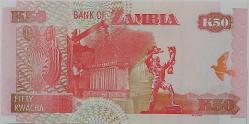 2009 ZAMBİA 50 KWACHA ORİJİNAL KAĞIT PARASI ÇİL B5 034514984 ÇOK NADİRDİR