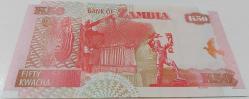 2009 ZAMBİA 50 KWACHA ORİJİNAL KAĞIT PARASI ÇİL B5 034514984 ÇOK NADİRDİR