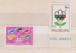 1976 Kıbrıs Türk Federe Montreal Olimpiyatları Specimen ÖRNEK BASKI Damgasız Seri