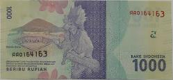 2016 ENDONEZYA 1000 RUPIAH ORİJİNAL KAĞIT PARASI ÇİL AA0164163 ÇOK NADİRDİR