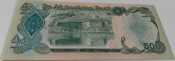 1991 AFGANİSTAN 500 AFGANİ ORİJİNAL KAĞIT PARASI ÇİL 8206656 SERİ NOLU ÇOK NADİRDİR