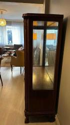 Antika masif camlı büfe