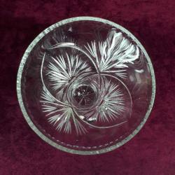 VINTAGE AVRUPA EL KESME KRİSTAL CAM VAZO