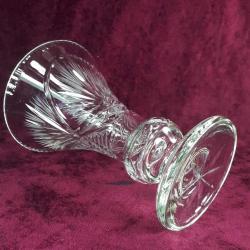 VINTAGE AVRUPA EL KESME KRİSTAL CAM VAZO