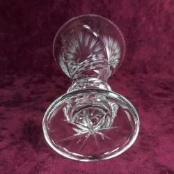 VINTAGE AVRUPA EL KESME KRİSTAL CAM VAZO