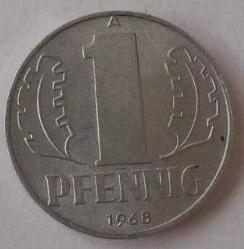 DOĞU ALMANYA 1968 1 PFENNİG