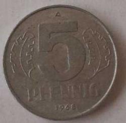 DOĞU ALMANYA 1968 5 PFENNİG