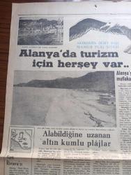 Hürriyet Turizm Gazetesi - Turkish Newspaper - 16 Haziran 1965 - Akdeniz uçsuz bucaksız tabii plajlar beldesidir harita - İçel Doğu Akdeniz'in bir turist cennetidir - Mersin'e nasıl gidilir - Docteur Renaud Paris güzellik kremi - Antalya Konyaaltı plajı Fotoğrafı - Antalya'da nerede kalınır - çamlarla kaplı yamaçları denize kadar uzanan Şirin belde Marmaris Fotoğrafı - kolonyacılık Türkiye'de sanayi kolu haline geldi - Yılmaz Cenkel Fotoğrafı - tarih güzellik ve güneş diyarı Fethiye - Fethiye'de lokantalar sahil boyundadır Fotoğrafı - Tanınmış film yıldızı Sevda Ferdağ Puro tuvalet sabunu kullanıyor - Kamil Koç - Hatay Samandağı plajlarında denize girmeye doyum olmaz Fotoğrafı - antakya'ya nasıl gidilir - Kleopatra'nın Deniz banyosu yaptığı ve guruplarını seyrettiği belde Manavgat Fotoğrafı - Sorgun ve Homa Manavgat'ın bu iki köyü ideal bir dinlenme yeridir - Alanya'da Turizm için her şey var Fotoğrafı - Alanya'da nerede yemek yenir - astımlı hastalar için Damlataş mağarası Fotoğrafı
