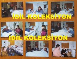 AYDIN MENDERES'İN ORİJİNAL 9'LU FOTOĞRAF SETİ - 12,5 x 8,5 cm EBADINDA - AYDIN MENDERES HASTANEDE TEDAVİ GÖRDÜĞÜ SÜREÇTE EŞİ ÜMRAN MENDERES ve YAKINLARININ KENDİSİNİ ZİYARET ETTİKLERİ ANLARDA ÇEKİLMİŞ 9 FARKLI HATIRA FOTOĞRAFI... ÖZEL ARŞİV. NİSAN 1996