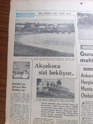 Hürriyet Turizm Gazetesi - Turkish Newspaper - 7 Temmuz 1965 - yeni bir turistik bölge Karadeniz'de serinleyelim harita - Sinop ideal bir tatil köşesidir Fotoğrafı - Rize Kış ortasında bile Bahar kaplıcaları meşhur balığı bol ve ucuz fotoğraf - Film Yıldızı Sevda Ferdağ Puro tuvalet sabunu kullanıyor - Türk siyah havyarcılığının merkezi Karasu Fotoğrafı - yemyeşil sırtlar masmavi deniz İnebolu Fotoğrafı - Mersin balığının şişi köftesi ve pilakisi meşhur - Trabzon denince akla balık gelir Fotoğrafı - sualtı avcılığı - Samsun'da bütün sahiller plaj meşhur matosyan plajı Fotoğrafı - Ordu'nun kumbaşı Çaka ve Güzelyalı plajlarında Deniz sığ ve Kumsal Fotoğrafı - Ordu'nun en iyi lokantası turist otel lokantasıdır - yeşillikler ülkesi Giresun Fotoğrafı - Abana bir cennettir Fotoğrafı - Amasra'ya Allah her şeyi vermiş Fotoğrafı - Akçakoca'da Güneş denizden çıkar denizde batar Fotoğrafı - Amasrada sualtı avcılığı yazan Çeler Alabay - ÇBS boya - Kamil Koç Turizm - yeni Londra asfaltında Ömür