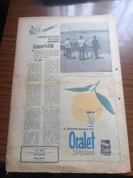 Milliyet Turizm Gazetesi - Turkish Newspaper - 1960'li Yıllar - İstanbul - Yalova'da termal otelinin kaplıcalarının görünüşü - Yalova'da nerede nasıl kalınır - Çınarcık ne görülür ne yapılır - Çınarcık Teşvikiye arasında tarihi eser kalıntıları Fotoğrafı - Gökçedere Fotoğrafı - balıkçı köyü Karaburun Fotoğrafı - Kilyos'ta nerede ne yenir Fotoğrafı - Polonezköy Fotoğrafı - kartal ve Pendik Turizm yönünden büyük bir gelişme gösterdi - Marmara bölgesi Turizm haritası - Ağva'nın genel görünüşü sol taraf tabii plajdır Fotoğrafı - Türk Pirelli - Motel Tahir Şile Yeşilçay Ağva hizmete açılmıştır - Silivri'de kamp piknik yerleri - Silivri'de Avdan dönen balıkçı motorları Fotoğrafı - Kumburgaz Motel A Plaj ve Restoran - Silivri'nin genel görünüşü - amatörler için en kolay balık avcılığı Çaparicilik Fotoğrafı - resim ve haritalar Bedri Koraman ve Orhan Alkaya - Kumbaba Moteli - Değirmen Oteli - Turistik Kilyos Oteli - Opon ağrı kesici - U.S. Royal otomobil lastiği - Kolyoz avcılığı