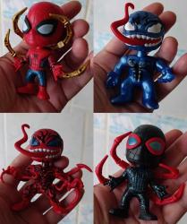 Spiderman Deadpool venom figür oyuncak set koleksiyon dekor tasarım hediye vintage retro nostalji hobi minyatür diorama reklam promosyon aksesuar