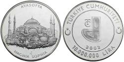 Ayasofya Hatıra Para Sertifikalı 2002 (Gümüş)