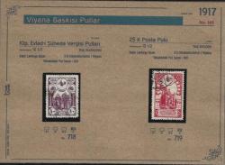 1917 Viyana BAskısı Pullar İsfila 718 - 719 Damgasız Pullar