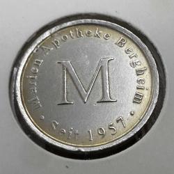 Marien Apotheke Bergheim Token  1957. Numista Nadirlik Endeksi:89. Detay Bilgi İçin Lütfen Ürün Açıklamasına Bakınız.