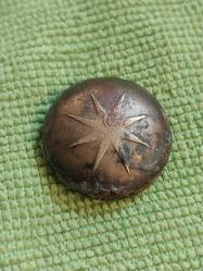 Osmanlı Dönemi Pirinç Osmanlıca Yazılı  Ayyıldızlı Paşa Üniforma Düğmesi.