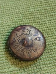 Osmanlı Dönemi Pirinç Osmanlıca Yazılı  Ayyıldızlı Paşa Üniforma Düğmesi.