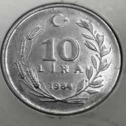 10 Lira 1984 Çil. Kapamasında.