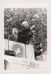 SÜLEYMAN DEMİREL DYP SULTANAHMET MİTİNGİ ORİJİNAL SİYAH BEYAZ FOTOĞRAF 13X18 CM