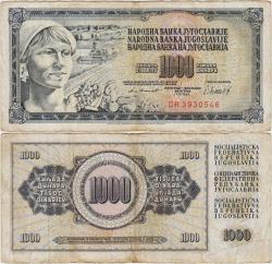 YUGOSLAVYA 1000 DİNAR 1981 ÇOK TEMİZ.