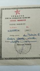 ÇOCUK ESİRGEME KURUMU 1980 YILI BAĞIŞ MAKBUZU 438