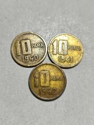 10 Para Madeni Para 1940-1942 Lot