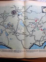 Milliyet Turizm Gazetesi - Turkish Newspaper - 1960'lı Yıllar - İç Anadolu I - Ankara'da kalınacak oteller - Anıtkabir fotoğraf - Ankara'da hava durumu Ali Esin - Harem pavyon - Göl gazinosu - Gençlik parkı Fotoğrafı - Gordiyum Fotoğrafı - porsuk çayı Eskişehir'in ortasından geçer Fotoğrafı - Seyit Battal Gazi külliyesi - Kurşunlu camii - Konya Selimiye camii ve Mevlana türbesi Fotoğrafı - Nasrettin Hoca Akşehir'de her yıl bir şenlikle anılmaktadır Fotoğrafı - Yunus Emre diyarı - İç Anadolu Turizm haritası - Peri Bacaları - Hz Ali'nin resmi ve ünlü kılıcı Zülfikar Fotoğrafı - Niğde kemerhisar ilçesine adını veren Hisarlar Fotoğrafı - Çiftehan kaplıcaları - hüdavend hatun türbesi - Karamanoğlu eserleri - Göremedeki rahibeler manastırı fotoğraf - tokatlı kilisesi - Kayseri döner Kümbet - Alaaddin Keykubat tarafından yaptırılan Sultan hanı Fotoğrafı - Sivas çifte minare Fotoğrafı - İç Anadolu'da keklikten ayıya kadar her hayvan var - avcılık - Dutluk içmeleri - Sivas'ta ne görülür