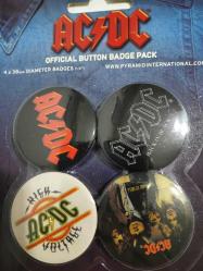 SIFIR AC DC Orjinal rozet paket 4lü/ Vintage /2011/ ACDC / pin / anahtarlık / metal / rock / kaset / cd