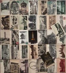 PARİS ( Fransa ) 37 ADET KARTPOSTAL  6 tanesi önden Pullu Damgalı  Eski Dönem Paris