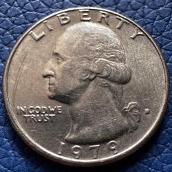 USA Amerika ABD 1/4 Çeyrek Dolar 1979 D