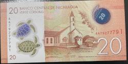 NİKARAGUA 20  CORDOBAS POLİMER ÇİL 2022 RESİMDEKİ ÜRÜN