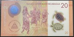 NİKARAGUA 20  CORDOBAS POLİMER ÇİL 2022 RESİMDEKİ ÜRÜN