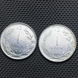 1 Lira 1979 Ters Düz Takım