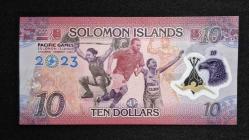 Solomon Adaları 10 Dolar 2023 HATIRA ÇİL POLİMER KAĞIT PARA