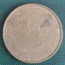 LİBYA 2014  1/4 DİNAR
