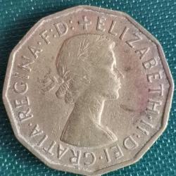 İNGİLTERE 1956   3  PENCE