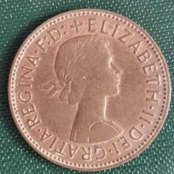 İNGİLTERE  1957  HALF PENNY