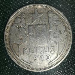 TÜRKİYE  1940  10 KURUŞ