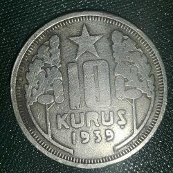 TÜRKİYE  1939  10 KURUŞ