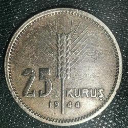 TÜRKİYE  1944   25  KURUŞ