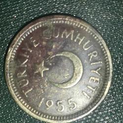 TÜRKİYE  1955    10  KURUŞ