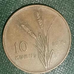 TÜRKİYE  1970    10  KURUŞ