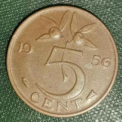 HOLLANDA  1956    5 CENT