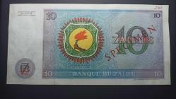 Zaire 10 Zaire 1972 Specimen