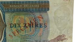Zaire 10 Zaire 1972 Specimen