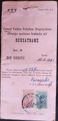 İzmir Karşıyaka 1961 Tarihli Genel Telsiz Telefon Neşriyatının Almağa Mahsus Tesisata Ait Ruhsatname