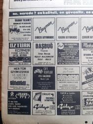 Dünya Gazetesi - Turkish Newspaper - 29 Haziran 1977 - Adalet Partisi Milli Selamet Partisi Ve Milliyetçi Hareket Partisi meclis'i terk etti - 40 sayfalık programı meclis ve senatoda Bülent Ecevit okudu fotoğraf- Bülent Ecevit lokavtın kaldırılması veya bu kabul edilmezse kötüye kullanılmasına karşı etkin önlemler önerilecektir dedi Fotoğrafı - hükümet kısa süreli ekonomik onarma programı uygulayacak - Dış Ticaret ve devlet proje ofisi kurulacak - Bülent Ecevit hükümetimiz köylerde ve dar gelirli yörelerde cami yapımına yardımcı olacaktır Fotoğrafı - Süleyman Demirel geldikleri gibi gideceklerdir dedi - öğrenci yurtlarında iş yerlerinde güvenlik tedbiri alınacak - öğrenciler arasındaki çatışmalar önlenecek - mecliste program okunurken berber ve boyacılar çalışmalarına devam ediyorlardı Fotoğrafı - meclis lokantası dolup dolup boşalıyordu - Ben görevimi yapıyorum yazan Cihad Baban - AP için tek çıkar yol yazan Attilla İlhan - sosyal hizmetin değeri I yazan Lütfi Doğan - Varan Ticaret